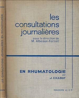 Bild des Verkufers fr Les consultations Journalires en rhumatologie zum Verkauf von Biblioteca di Babele