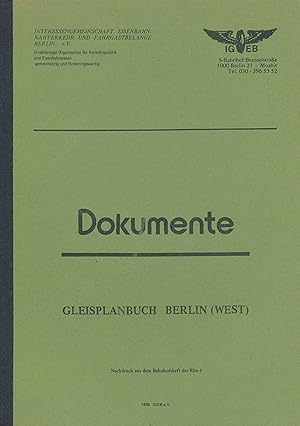 Seller image for Dokumente. Gleisplanbuch Berlin (West). for sale by Antiquariat Bernhardt