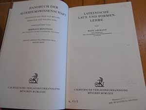 Immagine del venditore per Lateinische laut- und formen-lehre. venduto da Librera Camino Bulnes