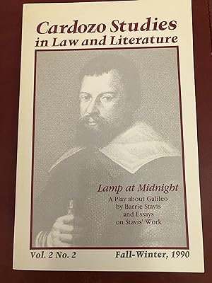 Seller image for Cardozo Studies in Law & Literature: LAMP AT MIDNIGHT: A Play About Galileo by Barrie Stavis & Essays on Stavis' Work: Vol. 2 No. 2, Fall-Winter, 1990 for sale by Cream Petal Goods