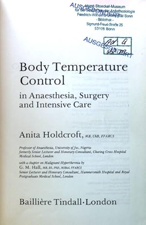 Seller image for Body Temperature Control in Anaesthesia, Surgery and Intensive Care; for sale by books4less (Versandantiquariat Petra Gros GmbH & Co. KG)