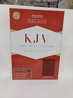 Seller image for KJV Large Print Ultrathin Reference Bible, Brittish Tan LeatherTouch, Indexed, Black Letter Edition for sale by Fleur Fine Books