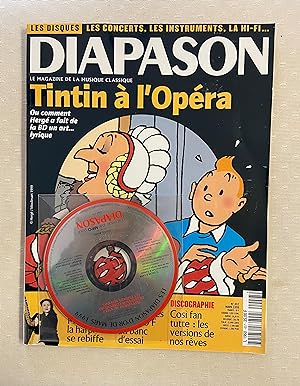 Imagen del vendedor de DIAPASON # 457 Le Magazine de la Musique Classique - French magazine from March 1999 with a special section "Tintin a l'Opera" featuring Biance Castafiore the Milanese Nightingale and the rest of the Tintin cast - PLUS a Classical Music CD included a la venta por CKR Inc.