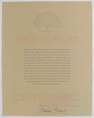 Perpetual Motion (Signed Broadside)