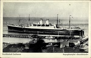 Ansichtskarte / Postkarte HAPAG Dampfer SS Deutschland, Schnelldampfer, Cuxhaven