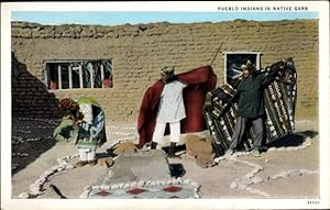 Ansichtskarte / Postkarte Pueblo Indians in native garb, Indianer