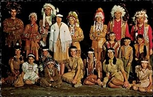 Ansichtskarte / Postkarte Québec Kanada, Les Hurons, Indianer, Häuptling Max Gros Louis, One Onti