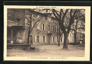 Carte postale Cuxac-Cabardes, Place de la Mairie