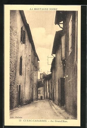 Carte postale Cauxac-Cabardes, la Grande Rue