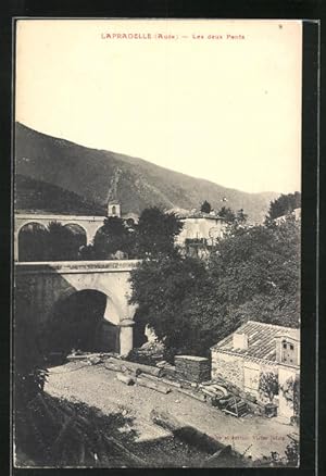 Carte postale Lapradelle, Les deux Ponts