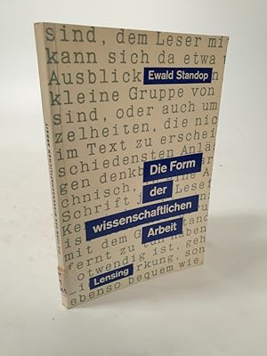 Seller image for Die Form der wissenschaftlichen Arbeit. 4. Auflage for sale by Antiquariat Bookfarm