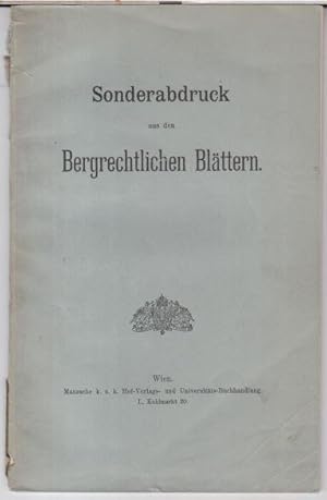 Immagine del venditore per ber die Benutzung des Wassers fr Grubenzwecke. ( Sonderabdruck aus den ' Bergrechtlichen Blttern ' ) venduto da Antiquariat Carl Wegner