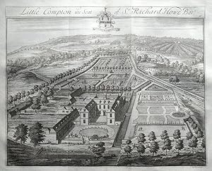 LITTLE COMPTON, Compton Abdale Gloucestershire KIP bird's eye antique print 1768