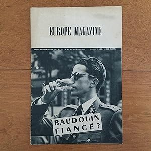 Imagen del vendedor de Europe Magazine. Revue Hebdomadaire 11eme anne n 491 - 11 novembre 1954. Baudouin fianc ? a la venta por Les bouquins d'Alain
