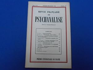 Seller image for Revue Franaise de Psychanalyse. TOME XVII. Oct. Dc. 1953. N4 for sale by Emmanuelle Morin