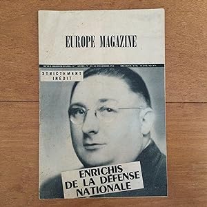 Seller image for Europe Magazine. Revue Hebdomadaire 11eme anne n 494 - 23 dcembre 1954. Enrichis de la Dfense Nationale for sale by Les bouquins d'Alain
