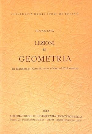 Bild des Verkufers fr Lezioni di geometria zum Verkauf von Librodifaccia