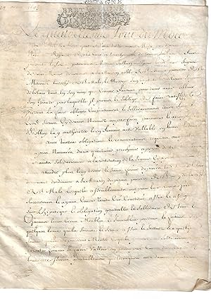 Contrat de CONSTITUTION de PRINCIPAL - Soeurs VISITATION Ste MARIE RENNES - 1693
