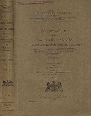 Bild des Verkufers fr An investigation of the Coals of Canada with reference to their economic qualities. Vol.I zum Verkauf von Biblioteca di Babele