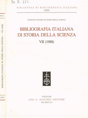 Bild des Verkufers fr Bibliografia italiana di storia della scienza VII (1988) zum Verkauf von Biblioteca di Babele