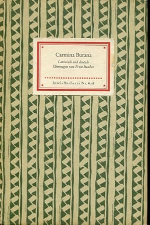 Bild des Verkufers fr Carmina Burana. Benediktbeurer Lieder. Lateinisch und deutsch (IB 626). Auswahl, bertragung und Nachwort von Ernst Buschor. 26.-30. Tsd. zum Verkauf von Antiquariat & Buchhandlung Rose