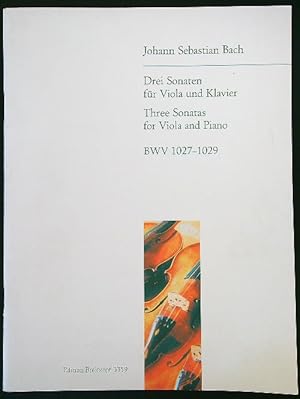 Bild des Verkufers fr Bach - Drei sonaten fur viola und klavier zum Verkauf von Librodifaccia