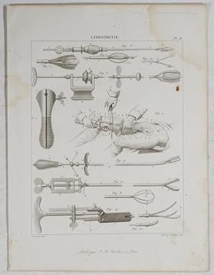 Bild des Verkufers fr Lithotritie. Chazal del.; Ambroise Tardieu sculp. zum Verkauf von Antiq. F.-D. Shn - Medicusbooks.Com