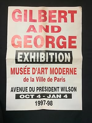 Bild des Verkufers fr Gilbert and George Exhibition Musee D'Art Moderne 1997-98 large catalogue/flyer zum Verkauf von Rattlesnake Books