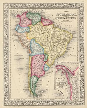 Map of South America, Showing Its Political Divisions