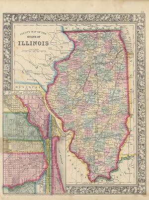 County Map of the State of Illinois