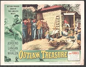 Seller image for Outlaw Treasure Lobby Card Color 11x14 Johnny Carpenter Glenn Langan for sale by DTA Collectibles