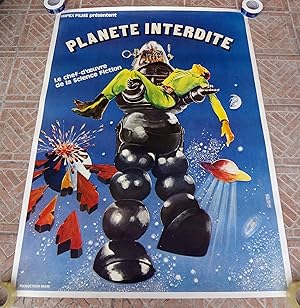 FORBIDDEN PLANET-1978-R-FRENCH GRANDE-47X63-AMAZING ORIGINAL POSTER-SCI-FI VF/NM