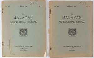 The Malayan Agricultural Journal. August, 1931. October 1931.