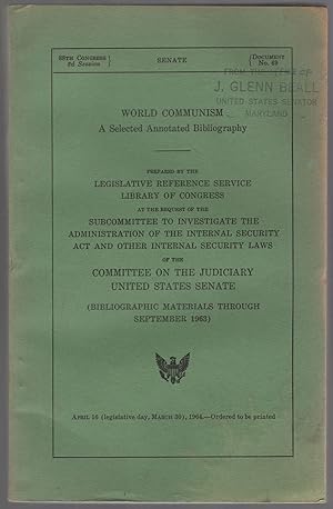Seller image for World Communism: A Selected Annotated Bibliography for sale by Between the Covers-Rare Books, Inc. ABAA