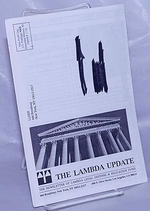 Seller image for Lambda Update: newsletter of the Lambda Legal Defense and Education Fund [1992 sample issue] for sale by Bolerium Books Inc.