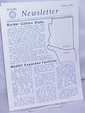 Seller image for MASRC Newsletter: vol. 4, #3, Spring 1985: Border Culture Study for sale by Bolerium Books Inc.