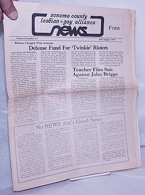 Imagen del vendedor de Sonoma County Lesbian & Gay Alliance News: vol. 2, #6-7 July/August 1979; Defense Fund for 'Twinkie' Rioters a la venta por Bolerium Books Inc.