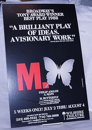 M. Butterfly [poster] Philip Anglim & A. Mapa Wilshire Theatre, LA