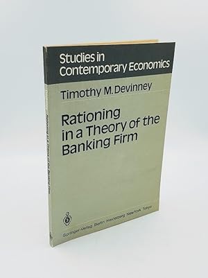 Bild des Verkufers fr Rationing in a theory of the banking firm. (=Studies in contemporary economics). zum Verkauf von Antiquariat Thomas Haker GmbH & Co. KG