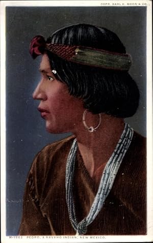 Künstler Ansichtskarte / Postkarte New Mexico USA, Pedro, Navaho Indian, Indianer