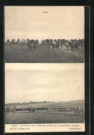 Seller image for Carte postale Gray, 22 Octobre 1914 - Revue des troupes du Commandement d`Etapes for sale by Bartko-Reher