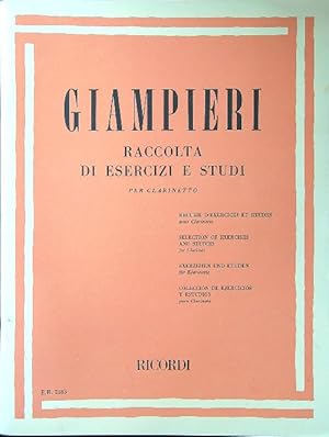 Image du vendeur pour Raccolta di esercizi e studi per clarinetto mis en vente par Librodifaccia