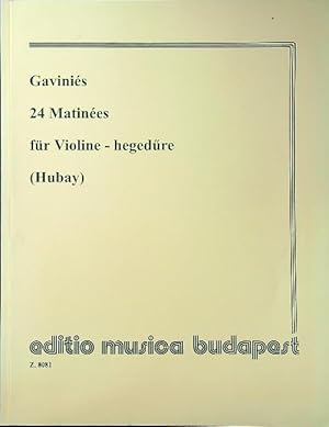 Bild des Verkufers fr Gavinies - 24 Matinees fur Violine zum Verkauf von Librodifaccia