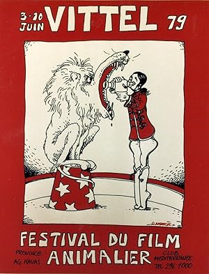 "FESTIVAL DU FILM ANIMALIER VITTEL 79" Sérigraphie originale entoilée par Roland SABATIER pour le...