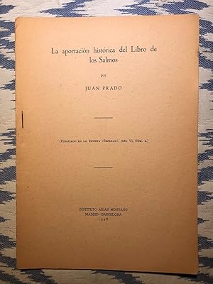 Imagen del vendedor de La aportacin histrica del Libro de los Salmos a la venta por Campbell Llibres