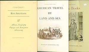 Image du vendeur pour American Travel by Land and Sea (Catalogue Twenty-three); Rare Americana (Catalogue Twenty-five); Rare Books (Catalogue Thirty-four) (3 catalogues) mis en vente par Eureka Books