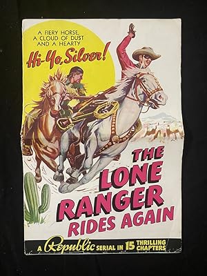 Seller image for The Lone Ranger Rides Again Original Pressbook- 1939- Republic serial- Western for sale by DTA Collectibles