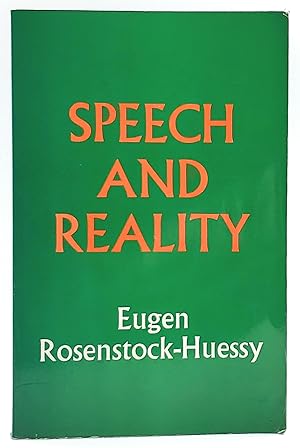 Seller image for Speech and Reality for sale by Underground Books, ABAA