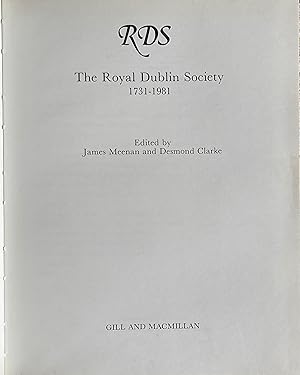 RDS: the Royal Dublin Society 1731-1981