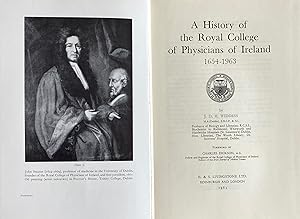 Bild des Verkufers fr A history of the Royal College of Physicians of Ireland 1654-1963 zum Verkauf von Acanthophyllum Books